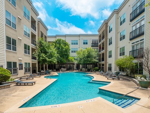 our apartments have a large swimming pool in front of our building