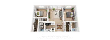 a 1 bedroom floorplan is shown in this image