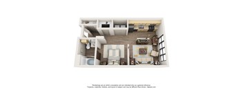 E1 floor plan in fort worth apartments