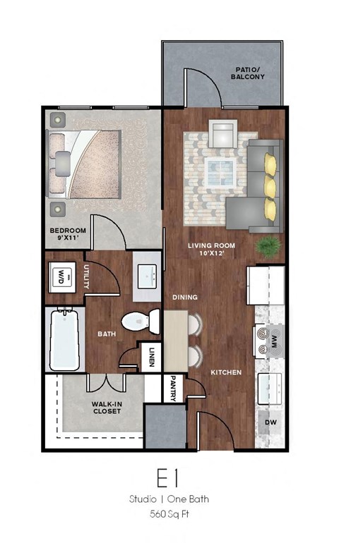 1 bedroom apartments humble