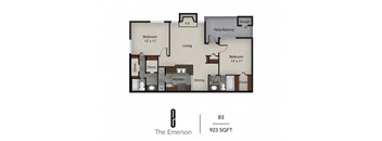 the floor plan of the apartments