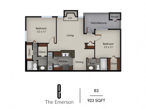 the floor plan of the apartments
