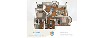 bedroom floor plan an in 2 bed 1 bath, opens a dialog