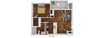 the 1121 1 bedroom floor plan with 1 baths