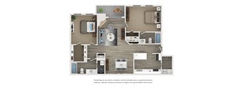 the outlook floor plan  1 bedroom  1190 sq ft