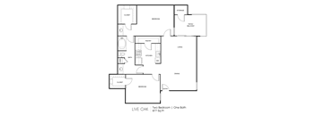 a floor plan of two bedroom one bath floor plan apartments ga