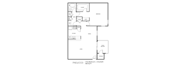 floor plan of the first level of a two story home with an open floor plan