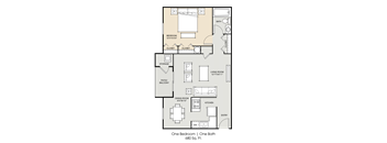 floor plan of the upper level of a 555 sq ft house