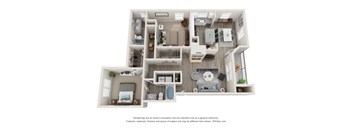 a 1 bedroom floor plan  woodland