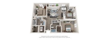 a 3 bedroom floor plan is shown in this image