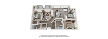 a 3 bedroom floor plan is shown in this illustration