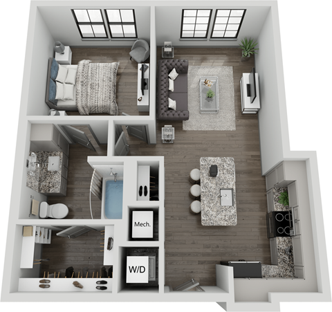 541 Great Circle Road Studio-2 Beds Apartment for Rent - Photo Gallery 16