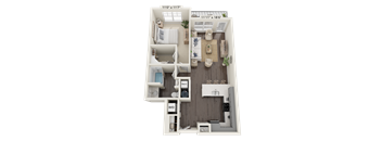 the 1 bedroom floor plan  studio with ensuite baths