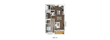 unit a1 floor plan  the crossings at town square apartments