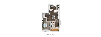 the bungalow floor plan  unit a  atl