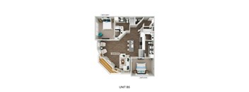 the unit b3 floor plan  unit b2  354 sq ft