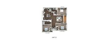 a 1 bedroom unit c floor plan  unit c apartments