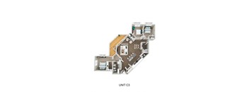 a floor plan of unit c3 of the unit c apartment building