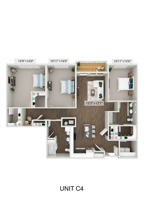 the unit 404 floor plan  unit cc  670 sq ft