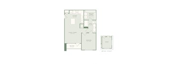 a floor plan of a bedroom apartment