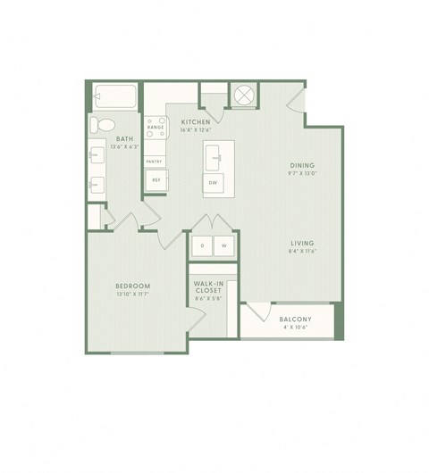 bedroom floor plan | luxury apartments in towson md | the mille brookhaven apartment