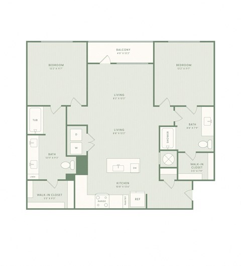 bedroom floor plan | the mansions on the park