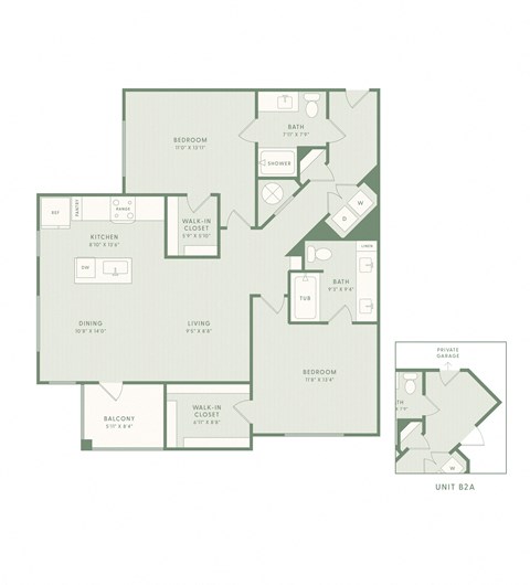the residence at barrington apartments floor plan