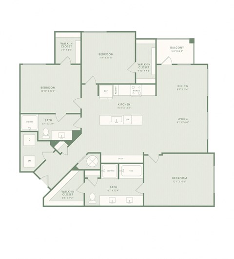 bedroom floor plan | the mansions on the park