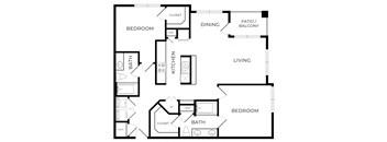 A black and white image of a floor plan for a house.