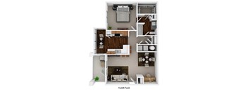 the 1190 floor plan  studio