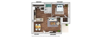 Hamptons 1 bedroom 735 sqft
