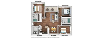 3 bedroom 1310 sqft