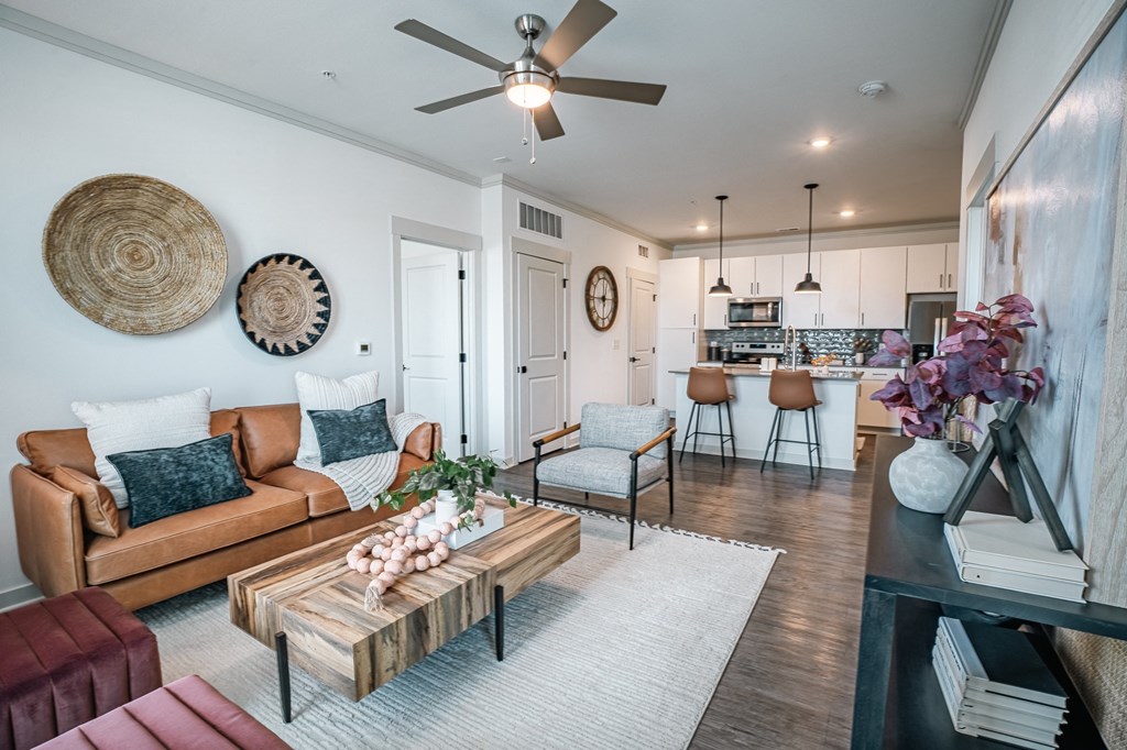 living area looking into kitchen
