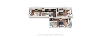 a floor plan of a house with a bedroom and a living room