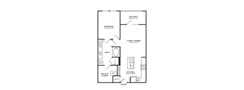 A black and white image of a floor plan for a home.