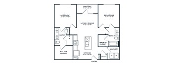 A black and white image of a house floor plan.