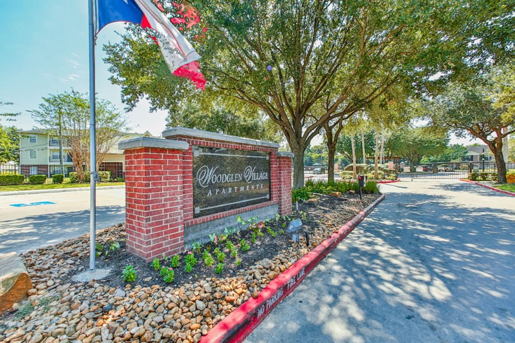 signage of houston apartments