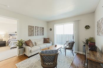 Living room with bedroom view  at Cashel Springs, Houston, Texas.