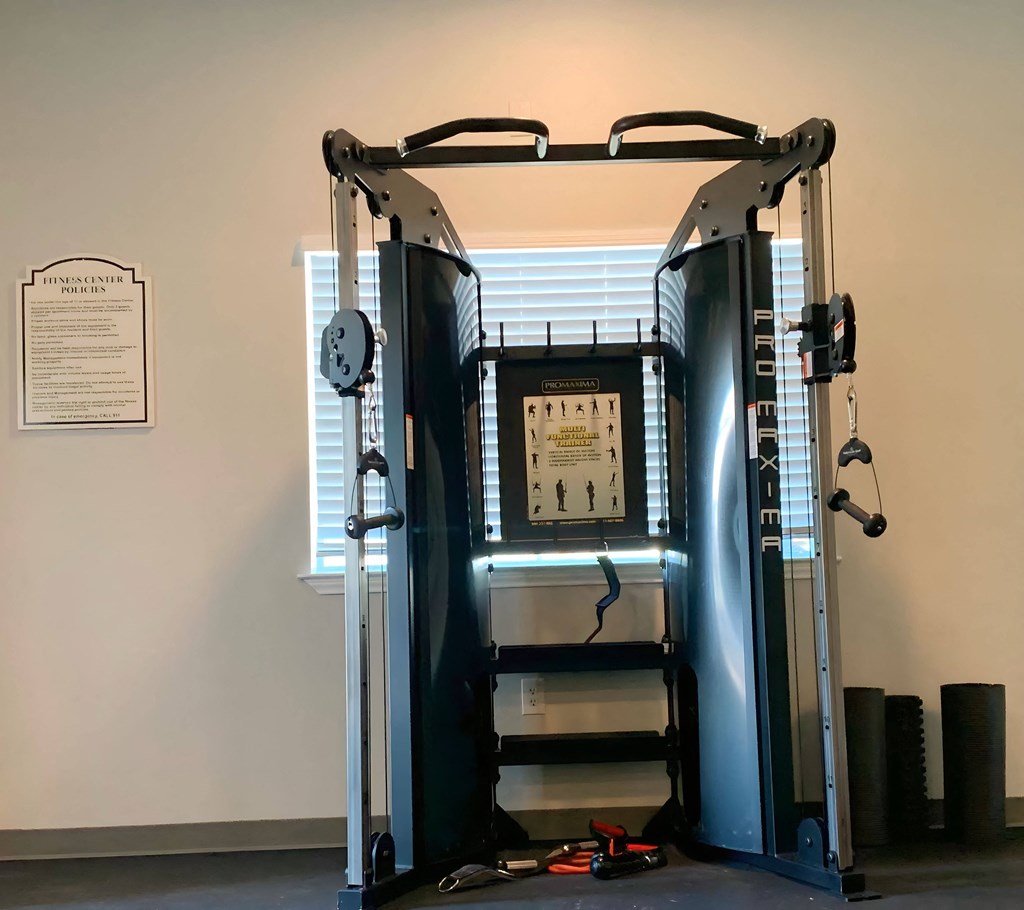 a piece of gym equipment in a room