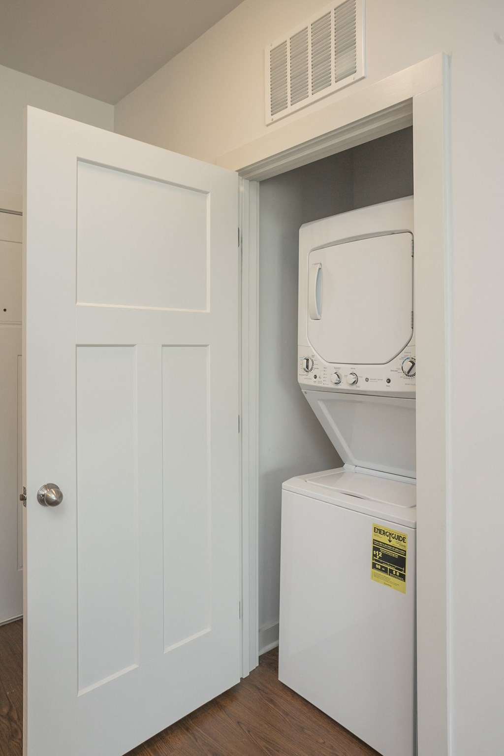 a small laundry room with a washer and dryer