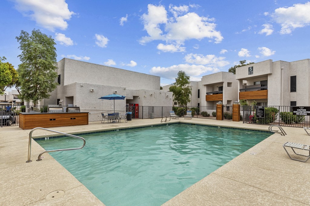 our apartments showcase an unique swimming pool