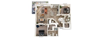 A detailed floor plan of a two-story home with labeled rooms and dimensions.