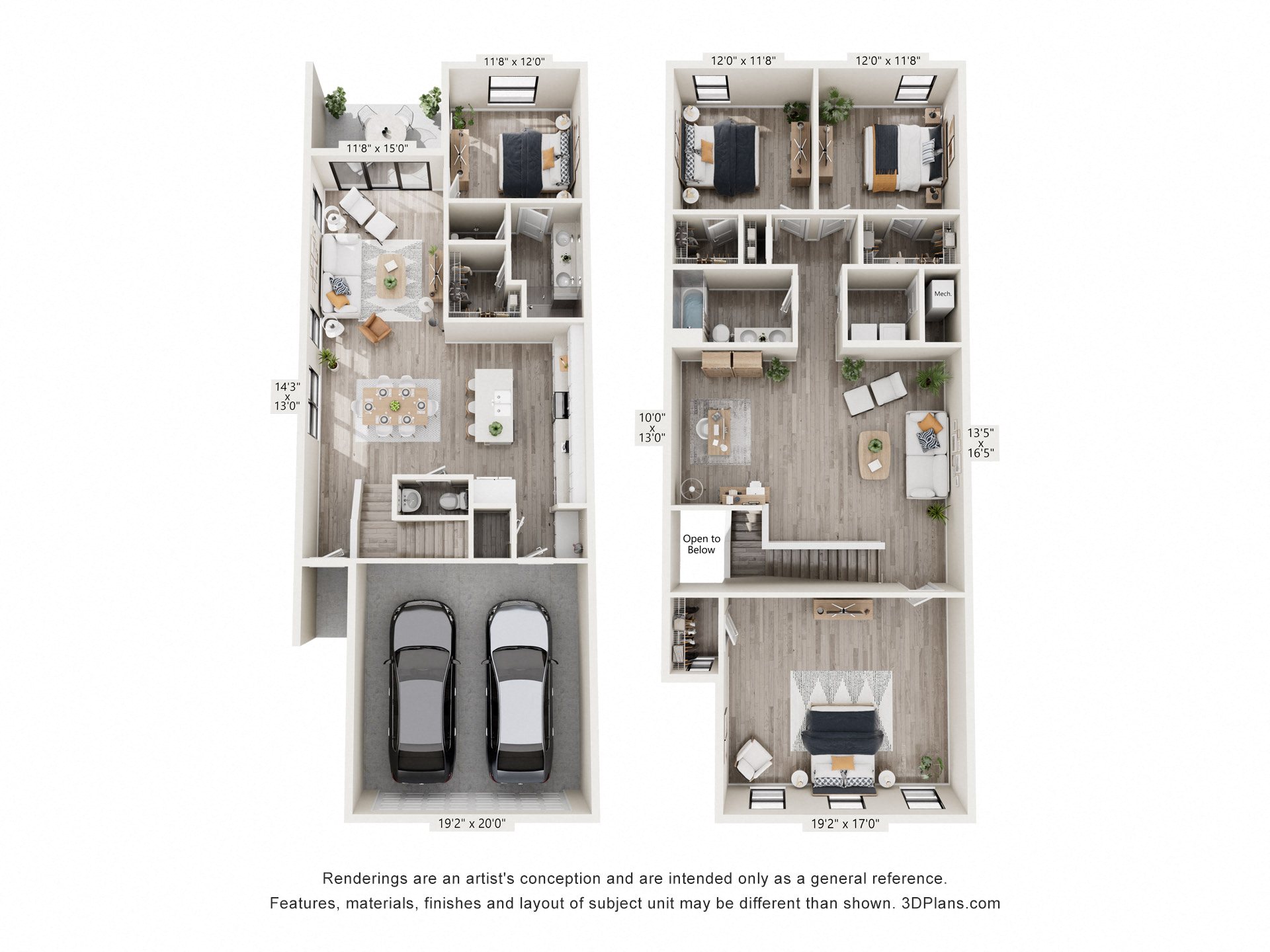 a floor plan of a 2100 sq ft apartment