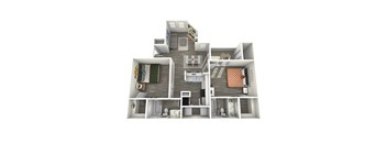 bedroom floor plan an in 3d