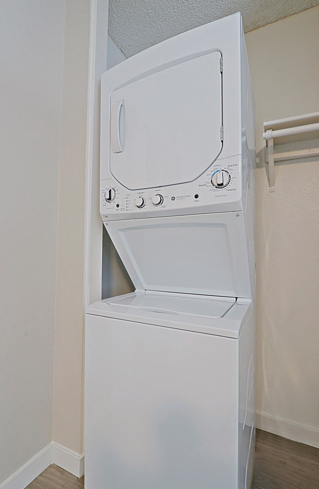 a washer and dryer in a hotel room