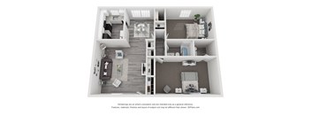 a 3d floor plan