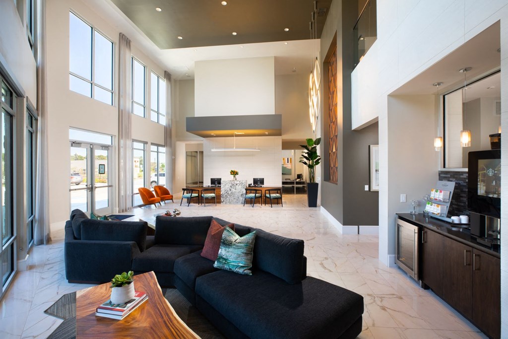 Leasing office lobby