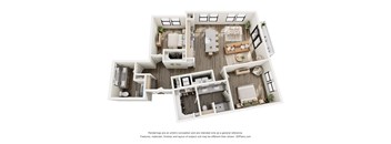 a 1 bedroom floorplan is shown in this illustration