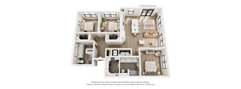 a 1 bedroom floorplan is shown in this image