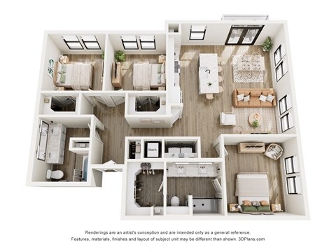 a 1 bedroom floorplan is shown in this image